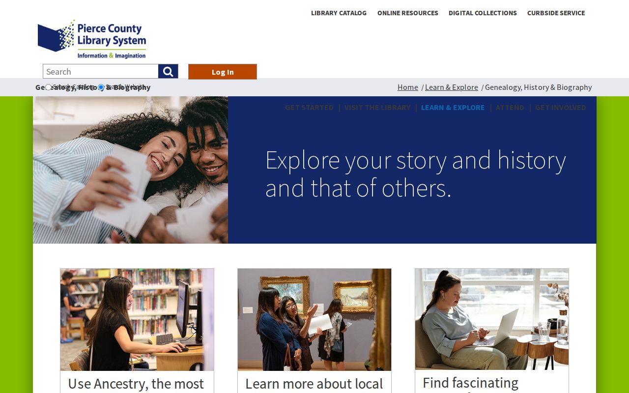 Frederickson people directories Pierce County Library genealogy resources
