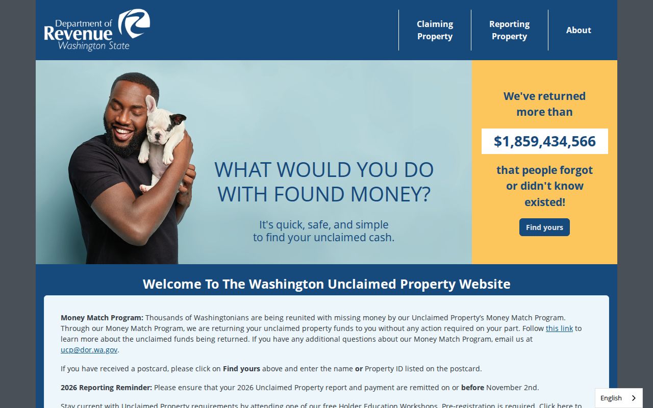 Frederickson public records unclaimed property search portal